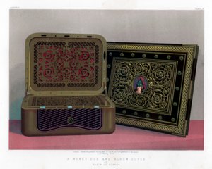 Rahalaatikko ja albumin kansi, 1800-luku.