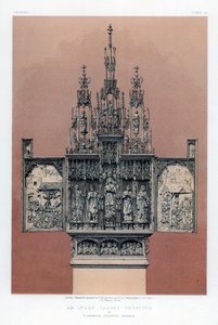 Norsunluun kaiverrettu triptyykki, 1800-luku.