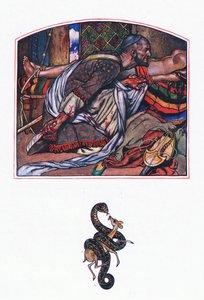 Afridi-rakkaus, kuvitus Kaman puutarhasta (ja muita sanoituksia Intiasta), 1920 tekijältä John Byam Liston Shaw