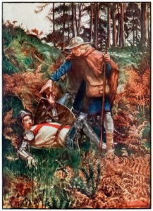 Faithful auttaa Christiania nousemaan hänen pudotuksensa jälkeen The Pilgrims Progress From This World, To That What Is To Come -sarjasta. John Bunyan (1628-1688) Byam Shaw