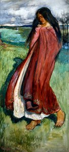 Kevät, n. 1910 (guassi paperille) tekijältä John Byam Liston Shaw