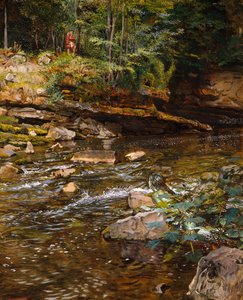 Kelpie ja Highlander (liitu ja vartaloväri paperilla) tekijältä John Byam Liston Shaw