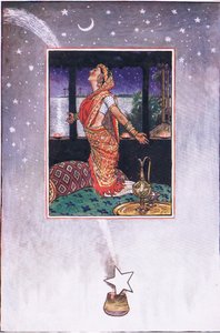 Ei tuulta viilentää rakkauden lämpöä, kuvitus Kaman puutarhasta (ja muita sanoituksia Intiasta), 1920 tekijältä John Byam Liston Shaw