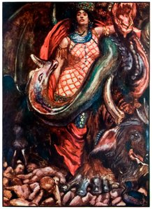 "Silti sitä hallitsi nainen" John Bunyanin "Pilgrimin edistymisestä tästä maailmasta, siihen, mikä on tuleva" tekijältä John Byam Liston Shaw