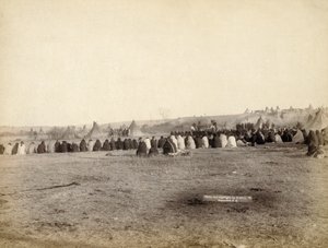 Intiaanineuvosto vihamielisessä leirissä, 1891