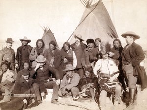 Intian päälliköt ja Yhdysvaltain viranomaiset Pine Ridgessä, 1891