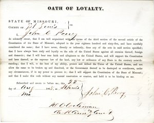 Uskollisuusvala John C.Perry Missourista, St.Louisin kreivikunta tekijältä John C. Perry