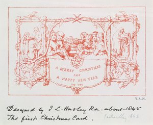 Ensimmäinen joulukortti, J.C.Horsley, 1843