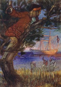 Kuvitus Treasure Islandille tekijältä John Cameron