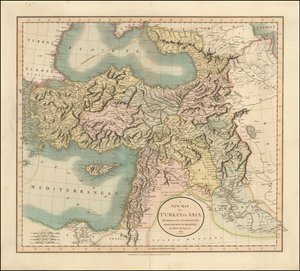 John Caryn vuonna 1801 laatima kartta Aasian Turkista.