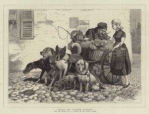Ketjut ja orjuus, Antwerpen (kaiverrus) tekijältä John Charles (after) Dollman
