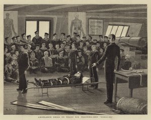 Ambulanssiharjoitus laivalla HM Training-Ship Exmouth