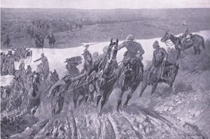 Tykistö ryöstää kaledonia Kareepoort Driftissä, kuva elokuvasta After Pretoria: The Guerilla War, 1902 tekijältä John Charlton