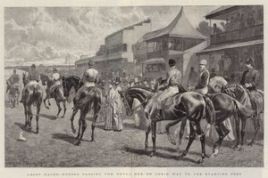 Ascot Races, hevoset ohittavat Royal Boxin matkalla lähtöpisteeseen