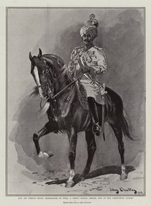 H H Sir Pertab Singh, Idarin Maharaja, suuri intialainen prinssi, yksi kruunausvieraista