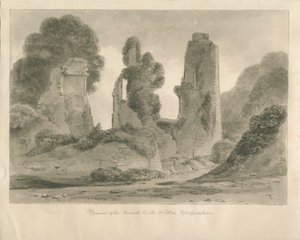 Alton Castle: seepiapiirros, 1841 tekijältä John Chessell Buckler