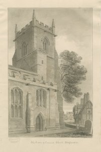 Cannock Church: seepiapiirustus tekijältä John Chessell Buckler