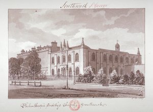 Philanthropic Society Institutionille kuuluva kappeli, London Road, Southwark, Lontoo, 1827 tekijältä John Chessell Buckler