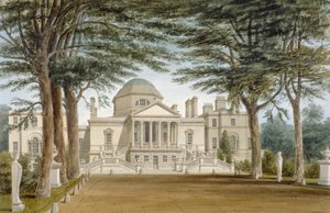 Etunäkymä Chiswick Housesta, Chiswick, Hounslow, Lontoo, 1822