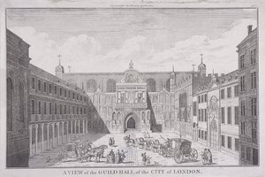 Guildhall, Lontoo, 1820 tekijältä John Chessell Buckler