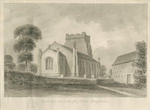 Kingsley Church: seepiapiirros, 1841 tekijältä John Chessell Buckler