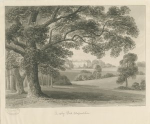 Loxley Park: seepiapiirustus, 1841 tekijältä John Chessell Buckler