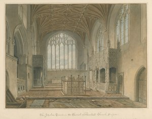Sussex - Arundelin kirkko - Fitzalanin haudat, 1825 tekijältä John Chessell Buckler