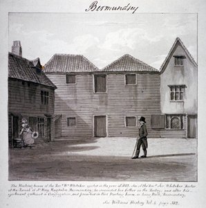 Casa de reunions del reverend Whitaker, Long Walk, Bermondsey, Londres, c1828 finlandès tekijältä John Chessell Buckler