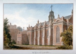 Näkymä Lontoon Lambeth Palacen salista 1831 tekijältä John Chessell Buckler