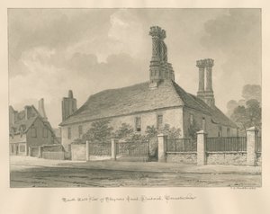 Worcestershire - Droitwich - Staynors Court: seepiapiirros, 1833 tekijältä John Chessell Buckler