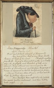 John Baggridge; yleisesti kutsutaan "Jack Double-head" (akvarelli paperille)