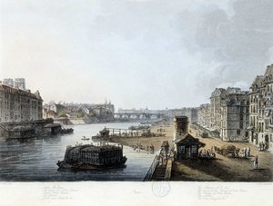 Pariisi, Notre-Damen silta – J.C. Matsin piirustus, n. 1810
