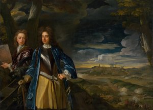 Michael Richards 1673-1721 ja John Richards 1669-1709 Belgradin piirityksessä 1690, 1700. tekijältä John Closterman