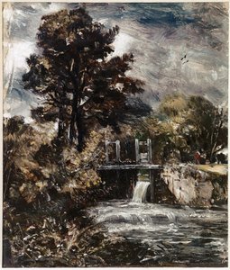 Sluice, ehkä Stourissa (öljy kankaalle tekijältä John Constable