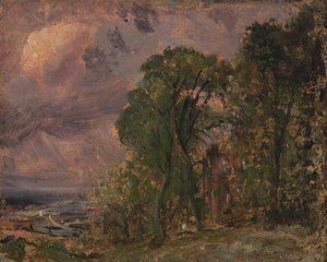 Näkymä Hampsteadissa myrskyisellä säällä tekijältä John Constable