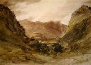 Borrowdale (akvarelli paperille) tekijältä John Constable