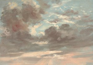 Pilvitutkimus: Myrskyinen auringonlasku tekijältä John Constable