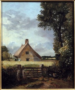 Mökki vehnäpellolla. John Constablen (1776-1837) maalaus tekijältä John Constable