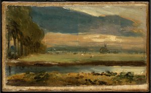 Dedhamin kirkko Flatfordista nähtynä tekijältä John Constable