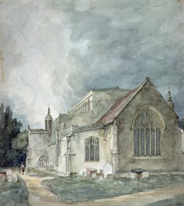 East Bergholtin kirkko, n. 1805-1811 (akvarelli) tekijältä John Constable