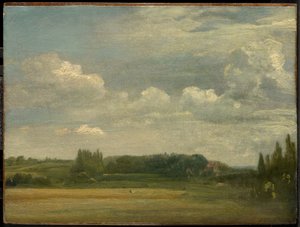East Bergholt Common, näkymä kohti pappilaa tekijältä John Constable