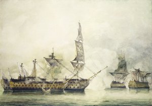 H.M.S. Victory Trafalgarin taistelussa 1805, tekijältä John Constable