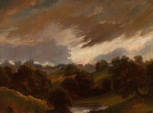 Hampstead, myrskyinen taivas tekijältä John Constable
