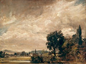 Harnham Ridge arkkidiakoni Fisherin talolta nähtynä, Salisbury tekijältä John Constable