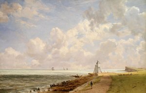 Harwichin majakka (öljy kankaalle) tekijältä John Constable