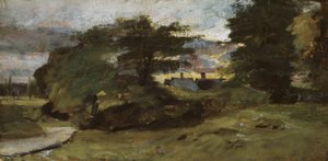 Maisema mökeillä, 1809-10 tekijältä John Constable