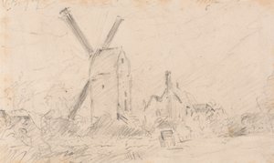 Maisema ja tuulimylly tekijältä John Constable