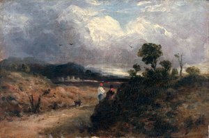 Tiekohtaus (öljy kankaalle) tekijältä John Constable