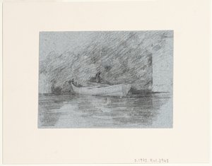 Soutuvene ankkuroituna penkereen alle tekijältä John Constable