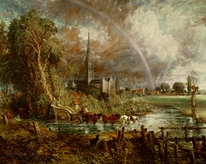 Salisbury Cathedral From the Meadows, 1831 (katso yksityiskohdat 188984-188985)